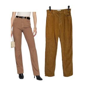 Reformation Cynthia Button Fly High Rise Corduroy Pants Size 25